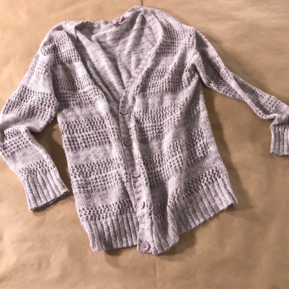 Light Purple Oversized Cardigan